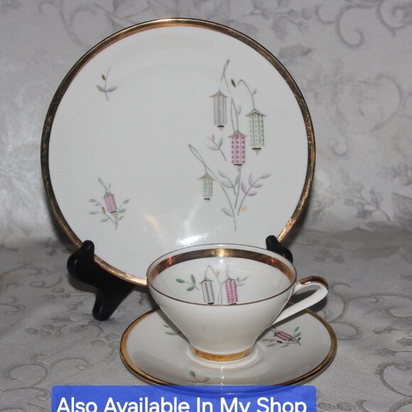 Porcelain Trio Set | Bavaria Tea Cup Set with Snack Plate - Picture 7 of 9